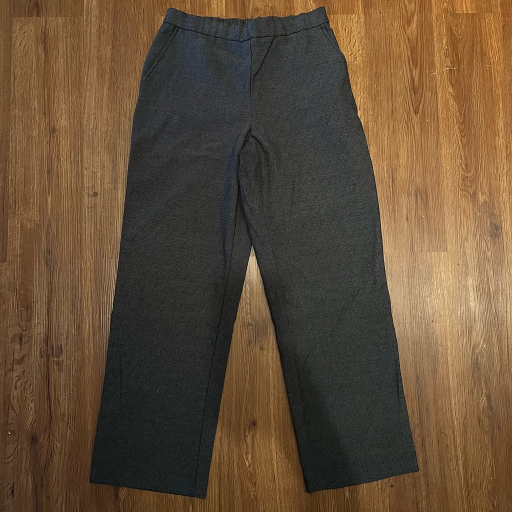 Briggs Petite - Checkered grey ankle dress pant
